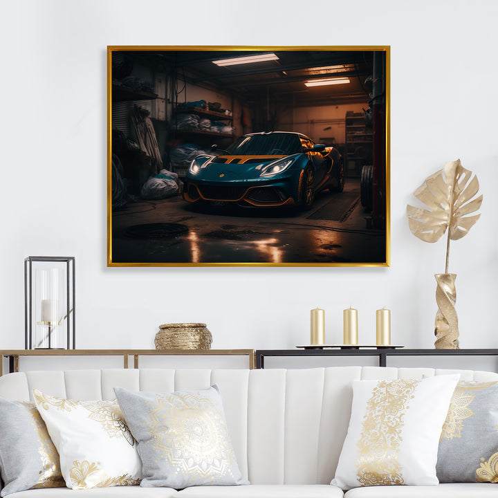 Uk Car In Underground Garage - Car Exotic Canvas Wall Art