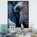 Elephant Portrait - Elephant Framed Canvas Art