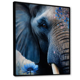 Elephant Portrait - Elephant Framed Canvas Art