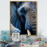 Elephant Portrait - Elephant Framed Canvas Art