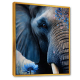 Elephant Portrait - Elephant Framed Canvas Art