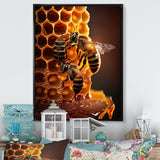 Honey Bees In Nest - Bee Canvas Wall Art