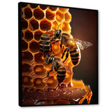 Honey Bees In Nest - Bee Canvas Wall Art