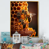 Honey Bees In Nest - Bee Canvas Wall Art
