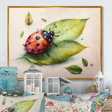 Ladybug On A Leaf - Ladybug Home Decor Art