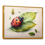 Ladybug On A Leaf - Ladybug Home Decor Art