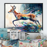 Deer In The Wild - Deer Large Canvas Wall Art