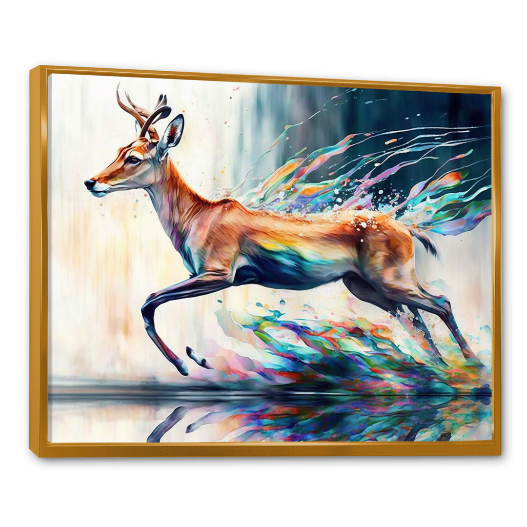 Deer In The Wild - Deer Large Canvas Wall Art
