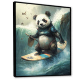 Panda Surfing - Panda Wall Art Prints