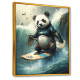 Panda Surfing - Panda Wall Art Prints