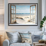 Window To The Beach II - Coastal Canvas Wall Art