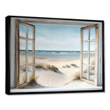 Window To The Beach II - Coastal Canvas Wall Art