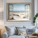 Window To The Beach II - Coastal Canvas Wall Art