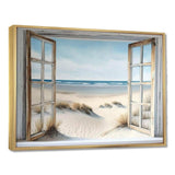 Window To The Beach II - Coastal Canvas Wall Art