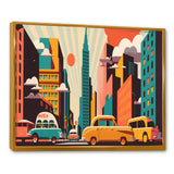 Futuristic Cityscape With Cars I - Car/Van Canvas Wall Art