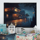 City Under A Rainfall - Car/Van Canvas Wall Art