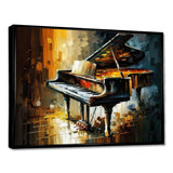 Piano On Stage - Music Canvas Wall Art