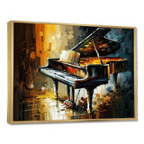 Piano On Stage - Music Canvas Wall Art