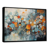 Orange And Blue Geometric Illusions - Abstract Canvas Wall Art