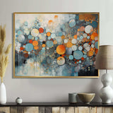 Orange And Blue Geometric Illusions - Abstract Canvas Wall Art