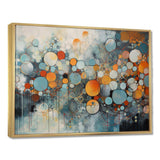 Orange And Blue Geometric Illusions - Abstract Canvas Wall Art