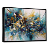 Golden Explosion Triangles III - Abstract Canvas Wall Art