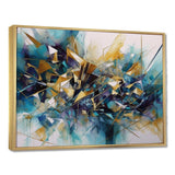 Golden Explosion Triangles III - Abstract Canvas Wall Art