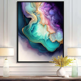 Blue Purple Abstract Geode II - Abstract Canvas Wall Art