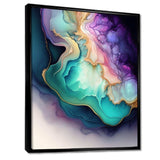 Blue Purple Abstract Geode II - Abstract Canvas Wall Art