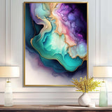 Blue Purple Abstract Geode II - Abstract Canvas Wall Art