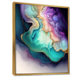 Blue Purple Abstract Geode II - Abstract Canvas Wall Art