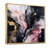 Black Gold Marble Splash II - Abstract Canvas Wall Art