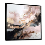 Pink Gold Texture Splash Marble IV - Abstract Canvas Wall Art