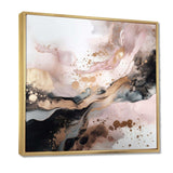 Pink Gold Texture Splash Marble IV - Abstract Canvas Wall Art