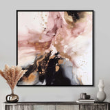 Pink Gold Marble Texture I - Abstract Canvas Wall Art