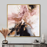 Pink Gold Marble Texture I - Abstract Canvas Wall Art