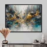 Grey Gold Modern Abstract Contemporary I - Abstract Canvas Wall Art