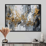 Black And White Delicate Brushstrokes I - Abstract Canvas Wall Art