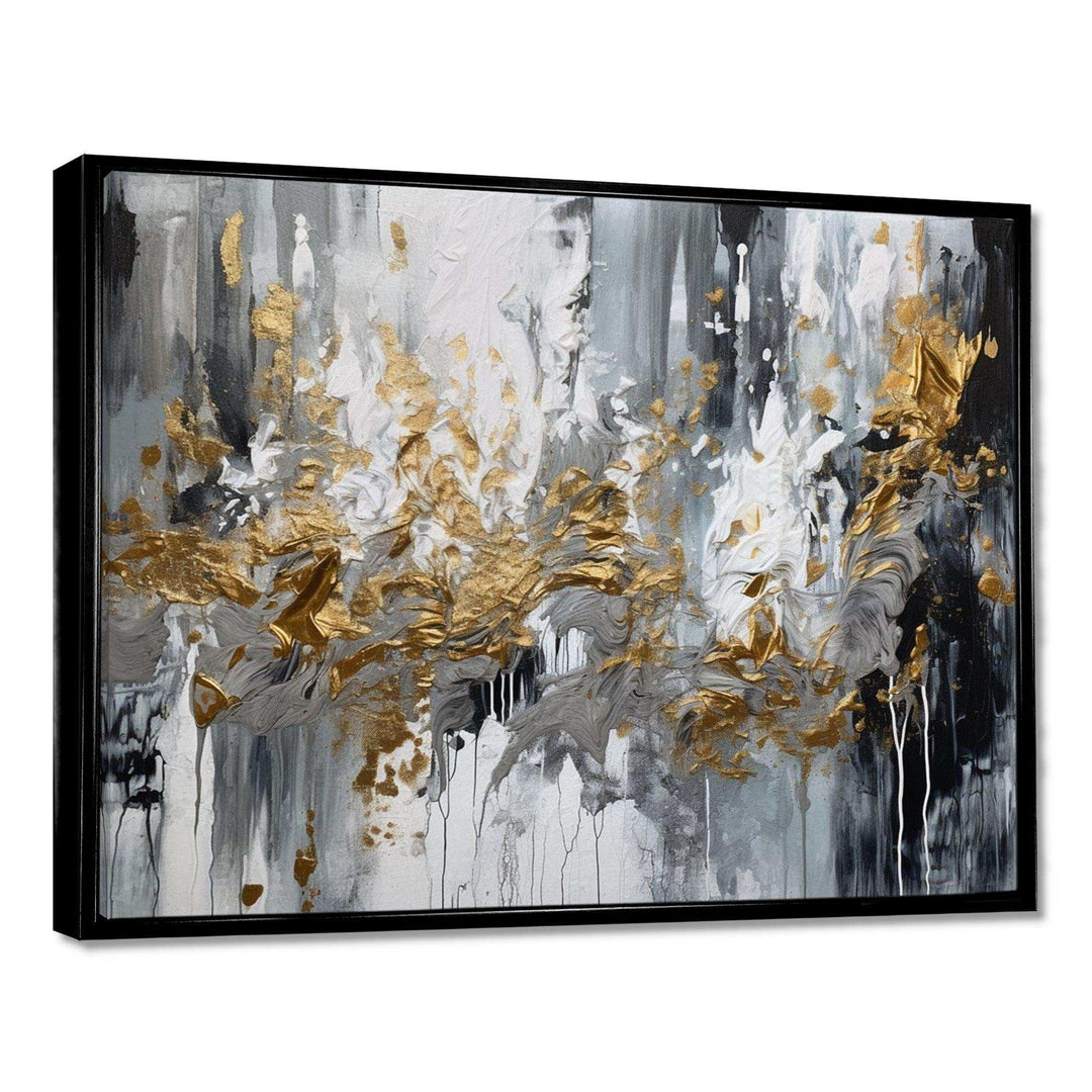 Black And White Delicate Brushstrokes I - Abstract Canvas Wall Art