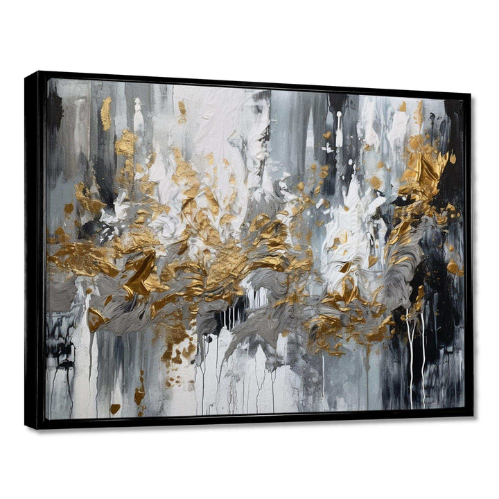 Black And White Delicate Brushstrokes I - Abstract Canvas Wall Art