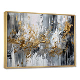 Black And White Delicate Brushstrokes I - Abstract Canvas Wall Art