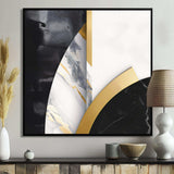 Marble Painting Shapes - Abstract Canvas Wall Art