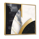 Marble Painting Shapes - Abstract Canvas Wall Art