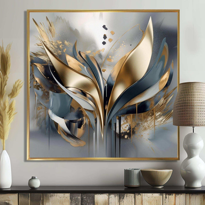 Idesignart abstract shapes and lines iv abstract canvas wall art