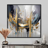 Shapes And Lines Abstract Marble III - Abstract Canvas Wall Art