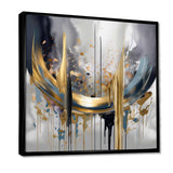 Shapes And Lines Abstract Marble III - Abstract Canvas Wall Art