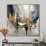 Shapes And Lines Abstract Marble III - Abstract Canvas Wall Art