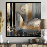 Shapes And Lines Abstract Marble IV - Abstract Canvas Wall Art