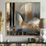 Shapes And Lines Abstract Marble IV - Abstract Canvas Wall Art