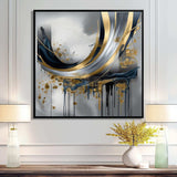 Shapes And Lines Abstract Marble V - Abstract Canvas Wall Art